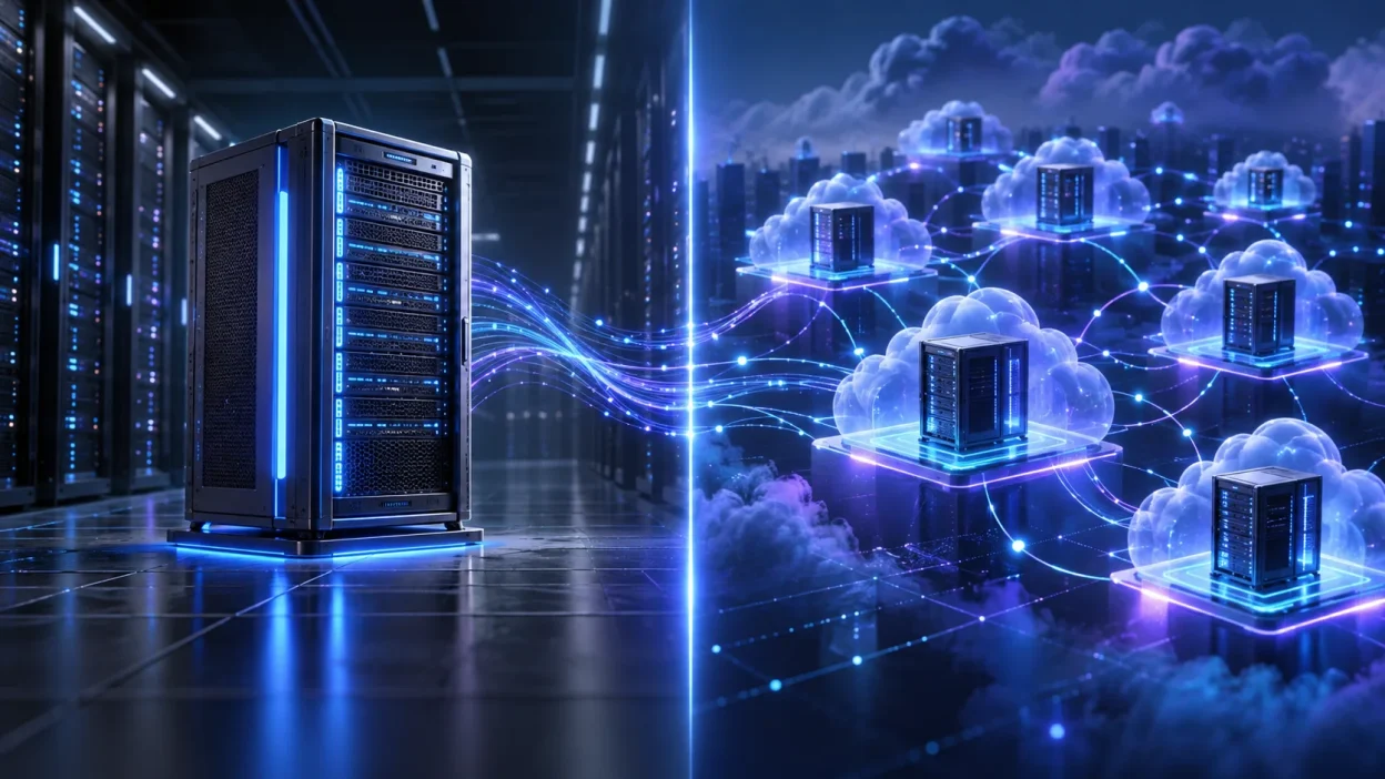 VPS server architecture compared with distributed cloud hosting